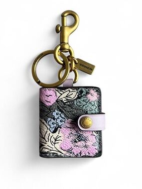 Coach Floral Leather Bag charm/Key chain